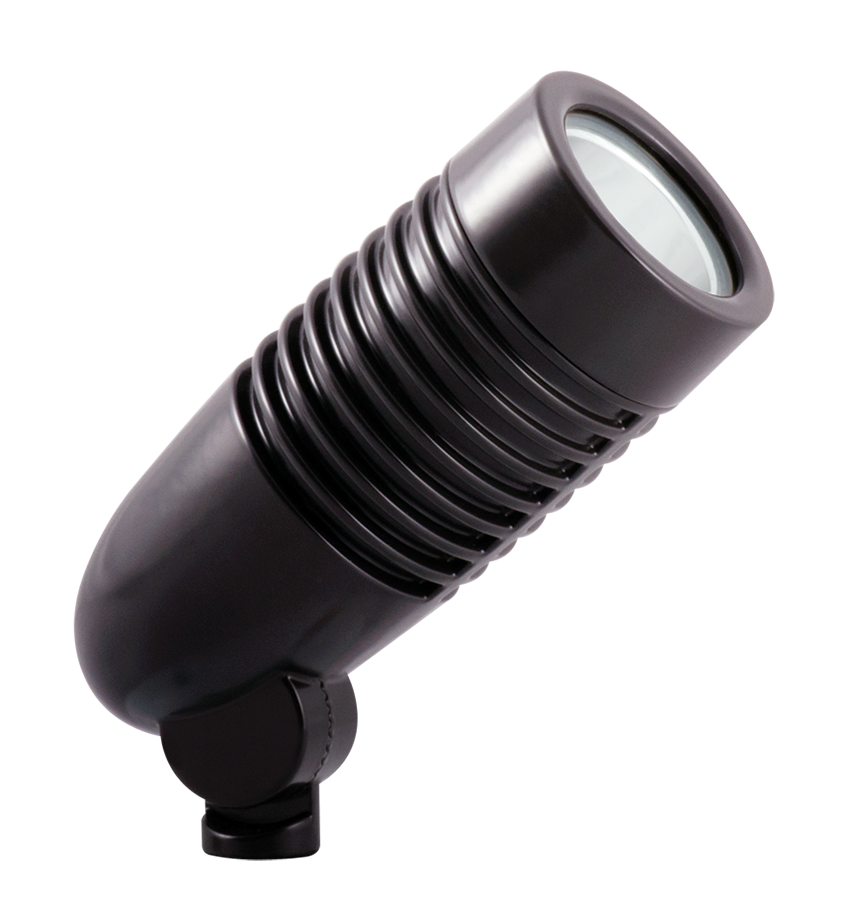 Rab LFLED4YLVA 4 watt LED Bullet Floodlight Fixture to replace 35W MR16, 2-3/8" x 6" tall, 3000K, 369 lumens, 100,000hr life, 12 volt, Bronze Finish