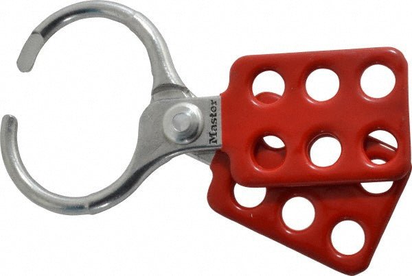 Master Lock 417 Lockout Hasp: Scissor - Action Hasp, Single Jaw, 6 Padlocks - Lighting Supply Guy