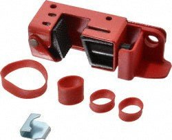 Master Lock 491B Circuit Breaker Lockout Kit: 120 & 240V, 1 Padlock Max, 0.781" High, 5.125" Wide - Lighting Supply Guy