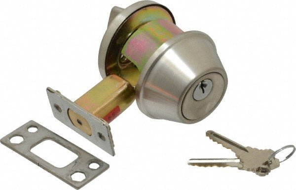 Master Lock DSC0632DKA4 Up to 2" Door Thickness, Brushed Chrome Finish, Single Cylinder Deadbolt - Lighting Supply Guy
