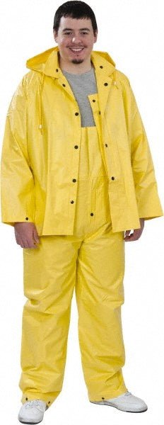 MCR Safety 3003M Rain Suit with Pants: Size Medium, Non - Hazardous Protection, Yellow, Nylon & PVC - Lighting Supply Guy