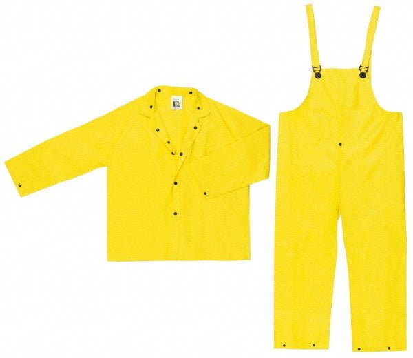 MCR Safety 3003X3 Rain Suit with Pants: Size 3X - Large, Non - Hazardous Protection, Yellow, Nylon & PVC - Lighting Supply Guy