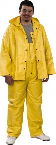 MCR Safety 3003XL Rain Suit with Pants: Size X - Large, Non - Hazardous Protection, Yellow, Nylon & PVC - Lighting Supply Guy