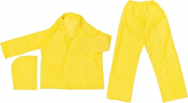 MCR Safety O503XL Rain Suit with Pants: Size X - Large, Yellow, PVC - Lighting Supply Guy