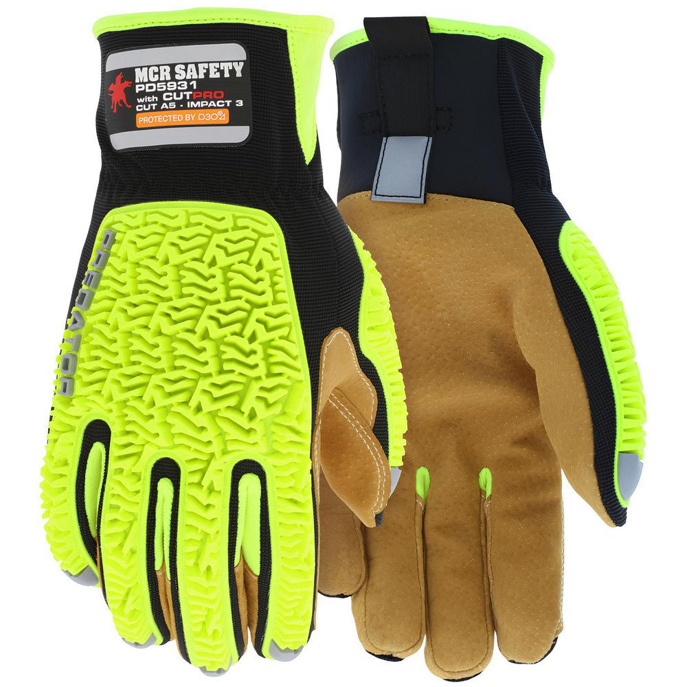 MCR Safety PD5931XL Cut, Puncture & Abrasion - Resistant Gloves: Predator® PD591, Size X - Large, ANSI Cut A5, ANSI Puncture 4, HyperMax Lined, Leather & HPPE - Lighting Supply Guy