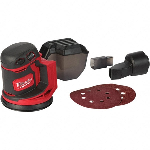 Milwaukee Tool 2648 - 20 Electric Orbital Sanders; Pad Shape: Round ; Batteries Included: No ; Round Pad Size: 5in ; Battery Chemistry: Lithium - ion ; Battery Series: M18 REDLITHIUM ; Orbit Diameter: 0.09375in - Lighting Supply Guy