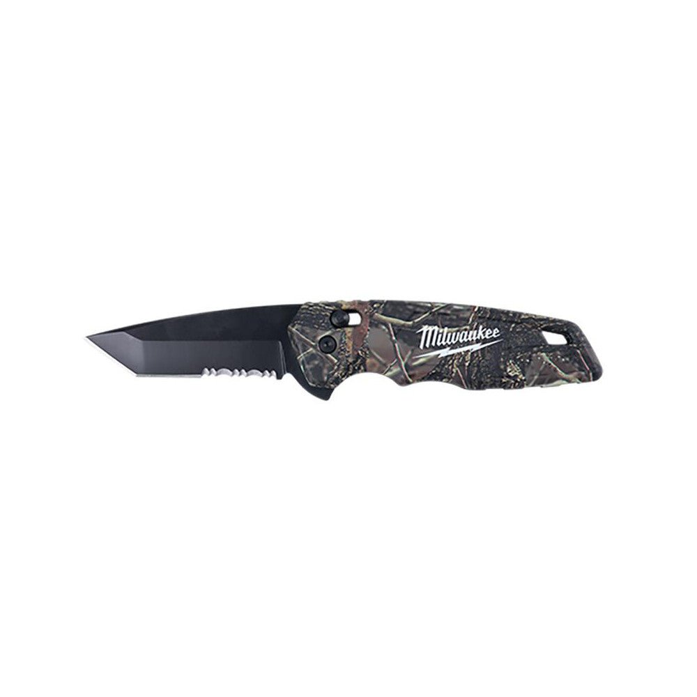 Milwaukee Tool 48 - 22 - 1535 Folding Knives; Edge Type: Serrated ; Blade Type: Spring Assist ; Blade Material: Stainless Steel ; Handle Material: Glass - Filled Nylon ; Overall Length (Decimal Inch): 7.4800 ; Blade Length (Decimal Inch): 2.9600 - Lighting Supply Guy
