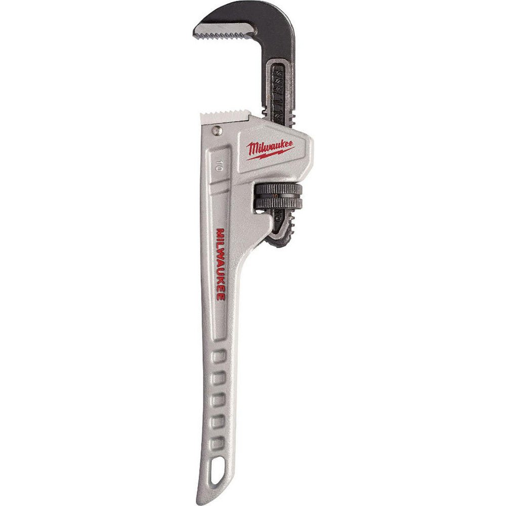 Milwaukee Tool 48 - 22 - 7210 Pipe Pipe Wrench: 1 - 1/2" Max, 10" OAL, Aluminum - Lighting Supply Guy