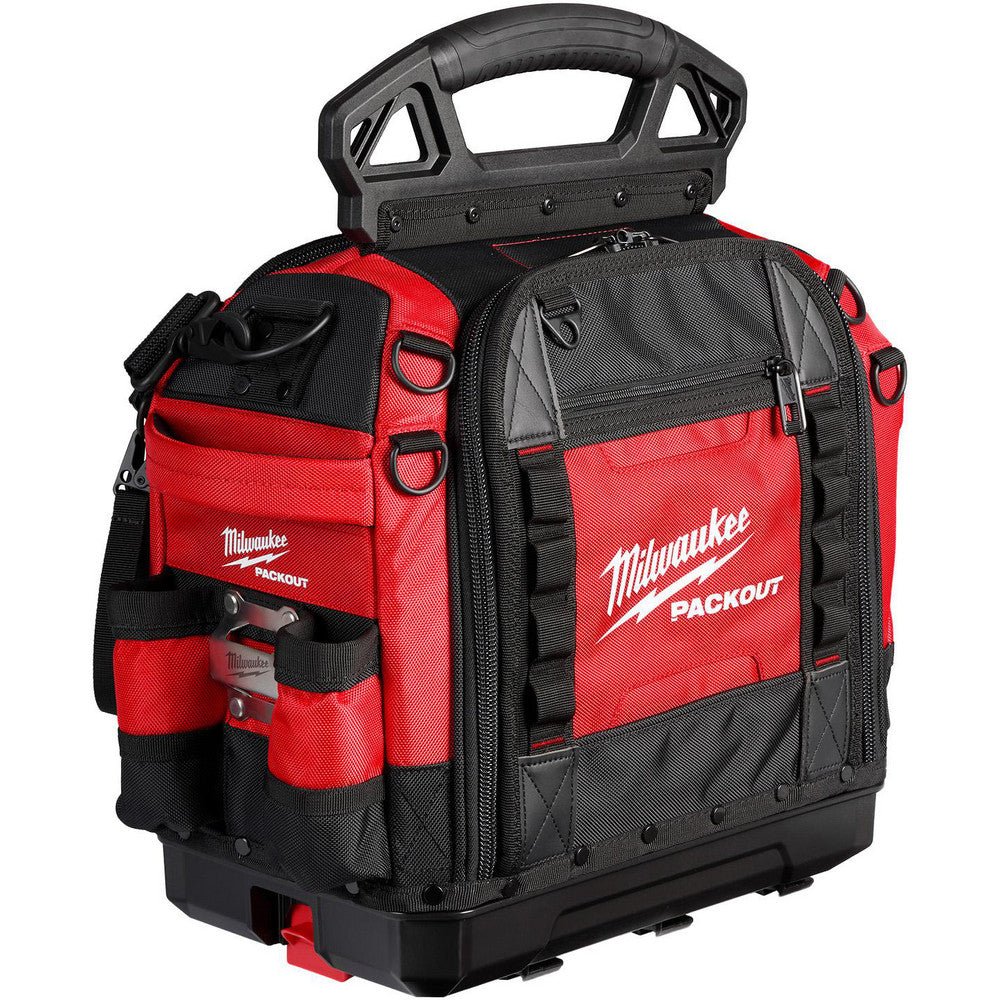 Milwaukee Tool 48 - 22 - 8316 Tool Bags & Totes; Holder Type: Tool Bag ; Closure Type: Zipper ; Material: Ballistic Polyester ; Color: Red; Black ; Number Of Pockets: 65 ; Width (Inch): 10 - Lighting Supply Guy