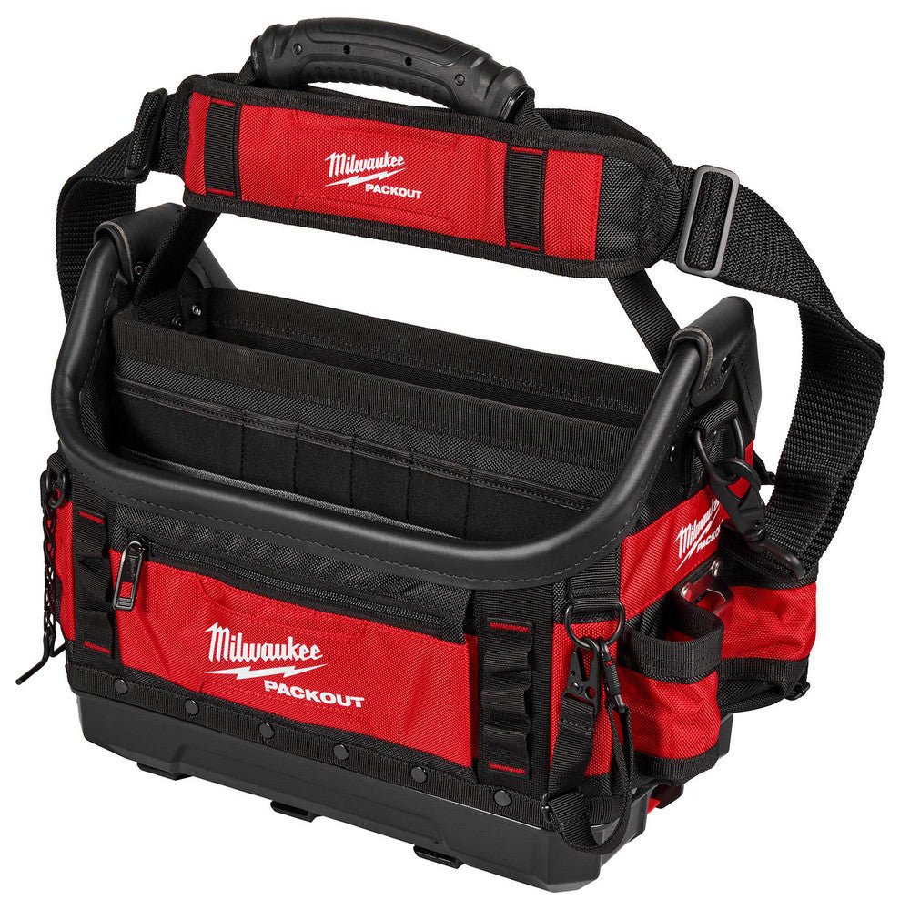 Milwaukee Tool 48 - 22 - 8317 Tool Bags & Totes; Holder Type: Tool Tote ; Closure Type: No Closure ; Material: Polyester ; Color: Black; Red ; Number Of Pockets: 39 ; Width (Inch): 11 - Lighting Supply Guy
