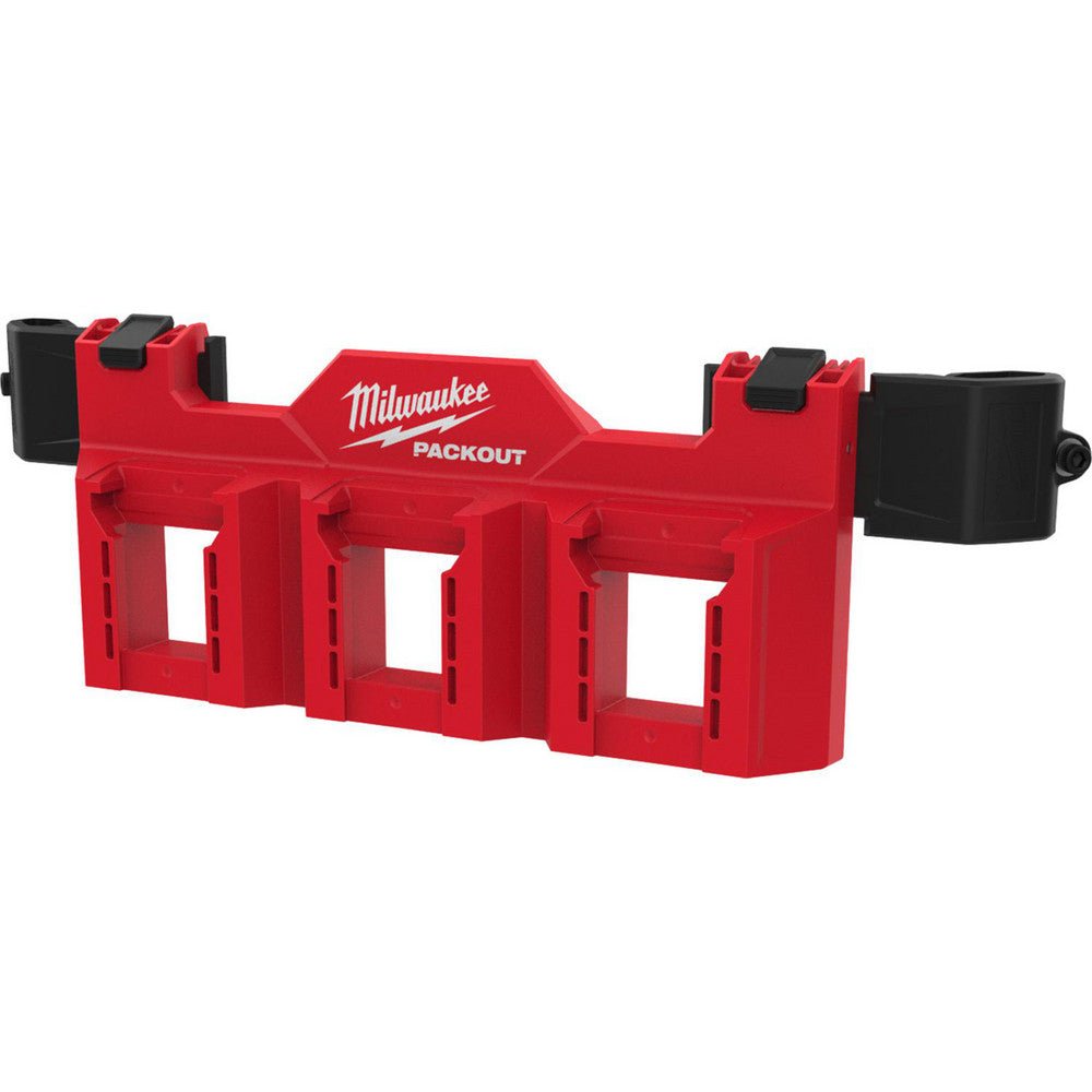 Milwaukee Tool 48 - 22 - 8603 Tool Box Case & Cabinet Accessories; Accessory Type: Battery Rack ; Material: Durable ABS ; For Use With: PACKOUT™ Modular Storage System ; Color: Red ; Overall Thickness: 5.98in ; Material Family: Plastic - Lighting Supply Guy
