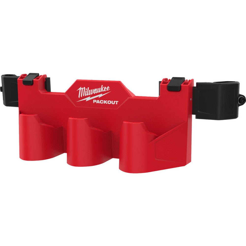 Milwaukee Tool 48 - 22 - 8604 Tool Box Case & Cabinet Accessories; Accessory Type: Battery Rack ; Material: Durable ABS ; For Use With: PACKOUT™ Modular Storage System ; Color: Red ; Overall Thickness: 5.2in ; Material Family: Plastic - Lighting Supply Guy