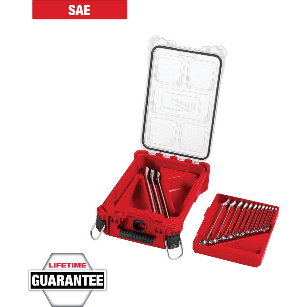 Milwaukee Tool 48 - 22 - 9484 Combination Wrench Set: 15 Pc, 1/4 in - 1 in Wrench, Inch - Lighting Supply Guy