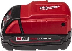 Milwaukee Tool 49 - 24 - 2371 Personal Cooling & Heating Accessories; Type: Power Source ; Accessory Style: 18V Power Source ; Material: Plastic ; Color: Red ; For Use With: Heated Jackets ; Product Service Code: 4240 - Lighting Supply Guy