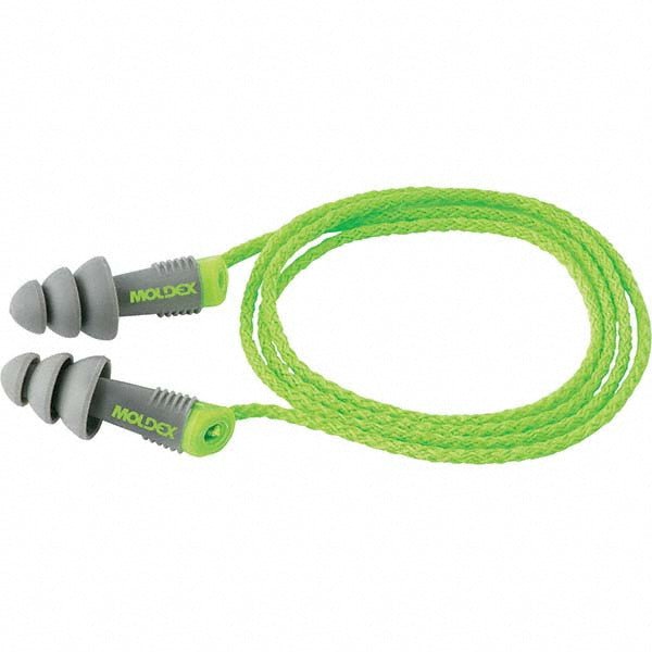 Moldex 6435 Earplug: 27dB, Thermoplastic Elastomer, Flanged, Push - In Stem, Corded - Lighting Supply Guy