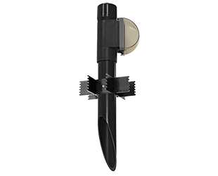 Rab TPPB  19" PVC Fixture Mounting Post, Turtle Cover w/ lockable latch, Black