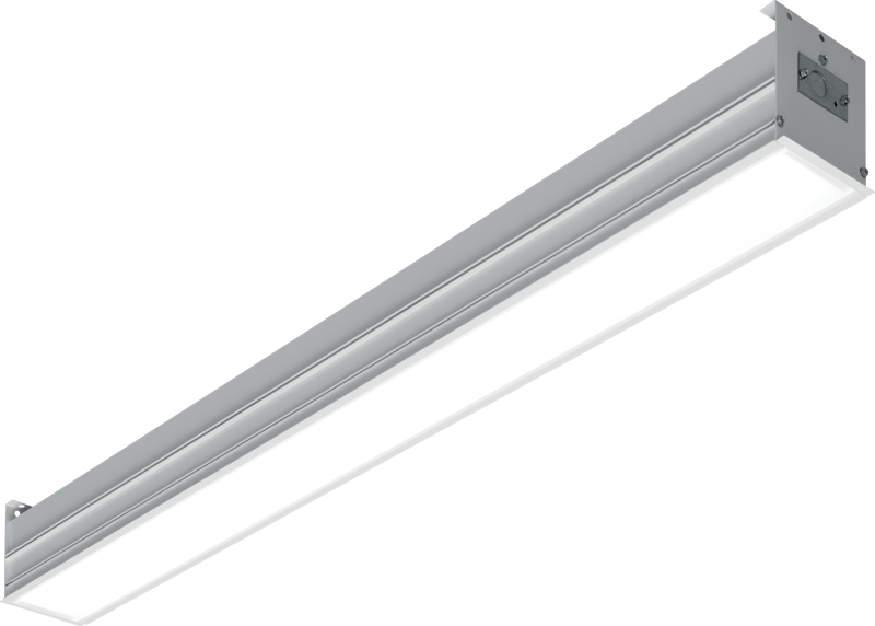 H.E. Williams MX4RTR-4'00-L12/827-F-DIM-UNV 44 watt LED 4' Drywall or Hard Surface Trim Recessed Light Fixture, 2700K, 4800 lumens, 60,000hr life, 120-277 Volt, Dimming, Flat Acrylic Lens