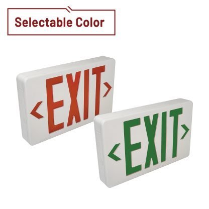 Nora NX - 603D - LED Dual Color (Red/Green) LED Exit Sign with Battery Back Up - Lighting Supply Guy