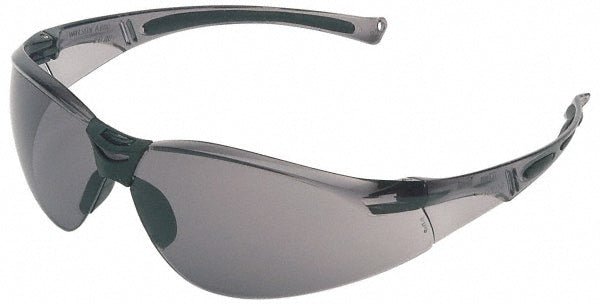 North A801 Safety Glass: Scratch - Resistant, Polycarbonate, Gray Lenses, Frameless, UV Protection - Lighting Supply Guy