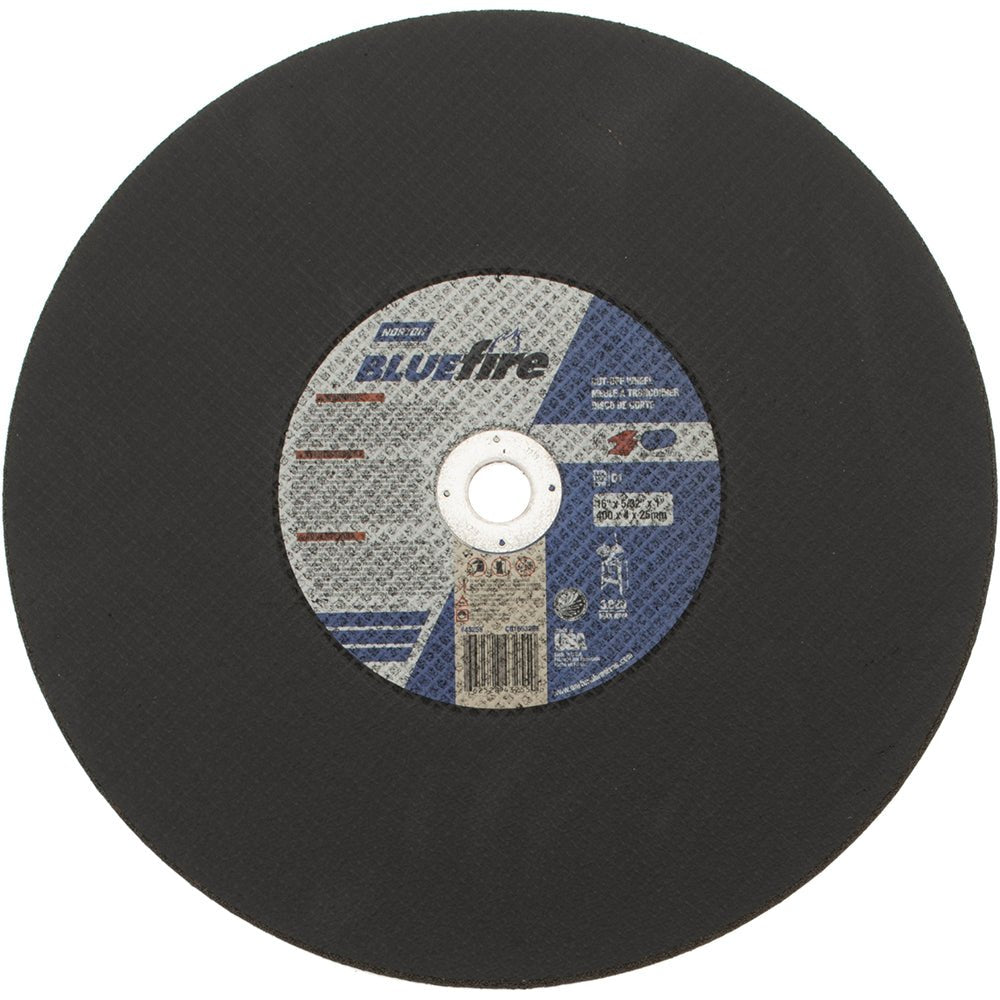 Norton 66252843255 Cut - Off Wheel: Type 1, 16" Dia, 5/32" Thick, 1" Hole, Zirconia Alumina - Lighting Supply Guy