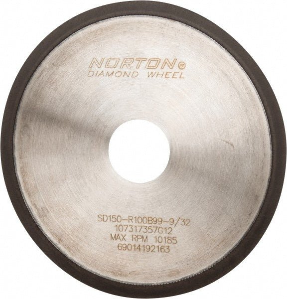Norton 69014192163 Surface Grinding Wheel: 6" Dia, 1 - 1/4" Hole, 150 Grit - Lighting Supply Guy