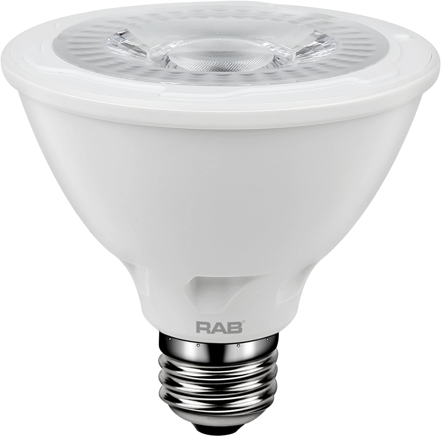 Rab PAR30S-11-940-25D-DIM 11 watt PAR30 LED Short Neck Lamp, Medium (E26) Base, 4000K, 900 lumens, 25º beam angle, 40,000hr life, 120 Volt, Dimming