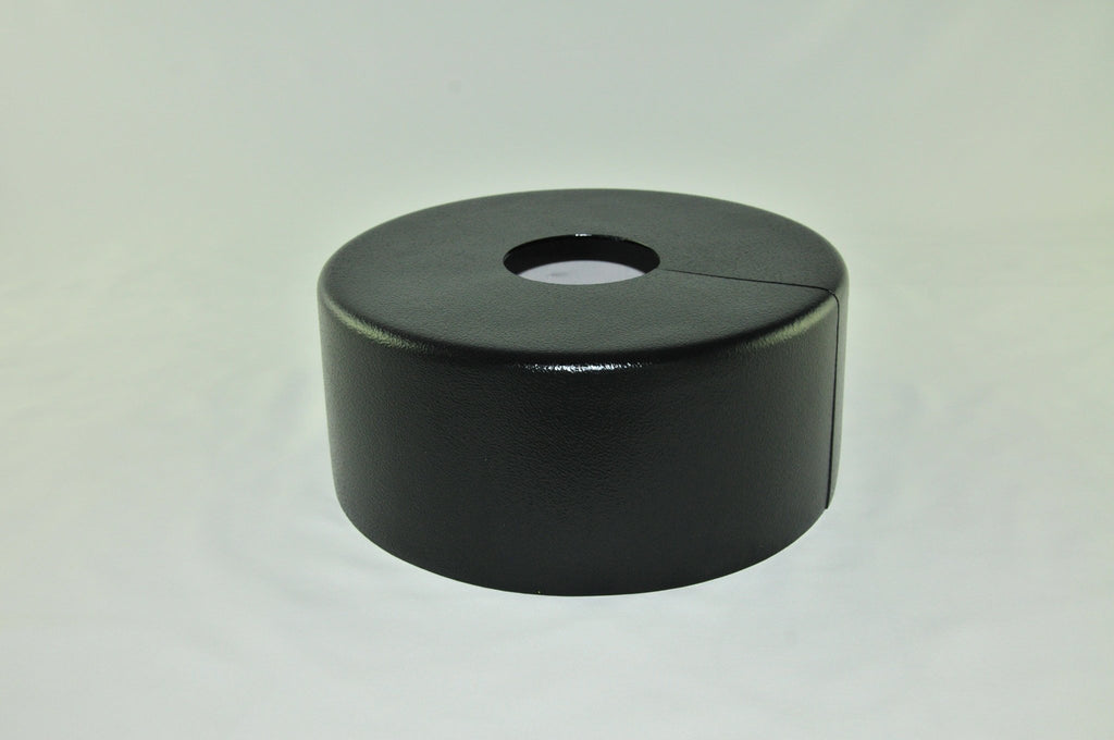 PBC ABS - 10RBC3RBK 10in. Round ABS Base Cover, 3in. Round Hole, Black - Lighting Supply Guy