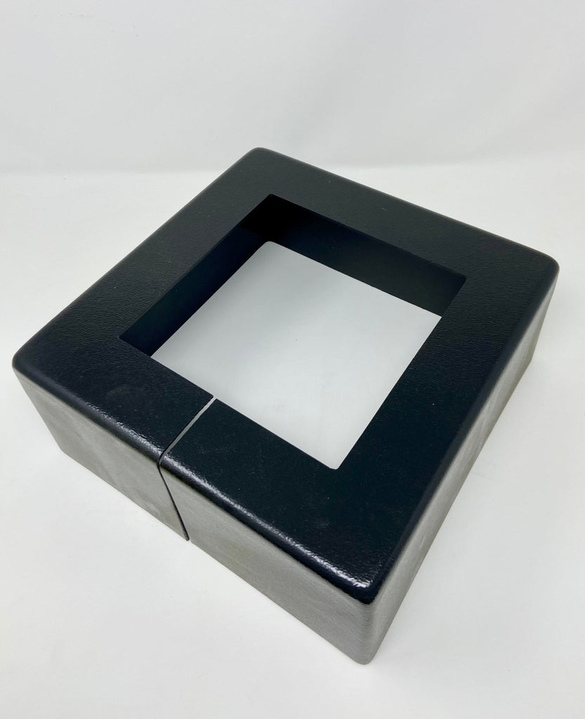 PBC ABS-10SBC6SBK 10in. Square ABS Base Cover, 6-1/4in. Square Hole, Black - Lighting Supply Guy