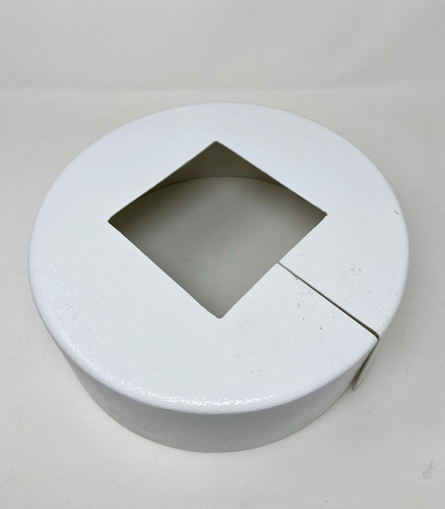 PBC ABS - 12RBC5SWH 12in. Round ABS Base Cover, 5in. Square Hole, White - Lighting Supply Guy