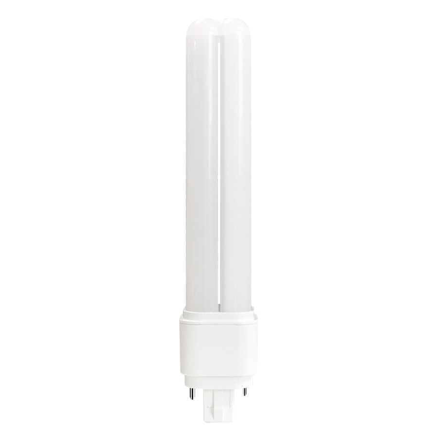 RAB Lighting PLC-9-O-840-HYB 9 watt LED Horizontal/Vertical Plug-and-Play or Direct Wire Lamp to replace 26-32w CFL, 2-pin or 4-pin (G24d/G24q/GX24q/GX24q) base, 4000K, 50,000hr life, Non- Dimmable, Ballast Compatible