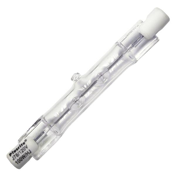 Plusrite 3350 J120V - 100/CL/SHORT Clear 100 watt T3 Short Tubular Halogen Lamp - Lighting Supply Guy