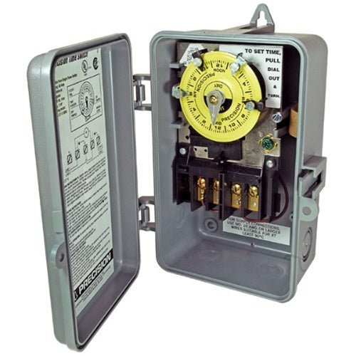 Precision CD101 Single Pole, Single Throw Timeclock with NEMA3 Raintight Enclosure - Lighting Supply Guy