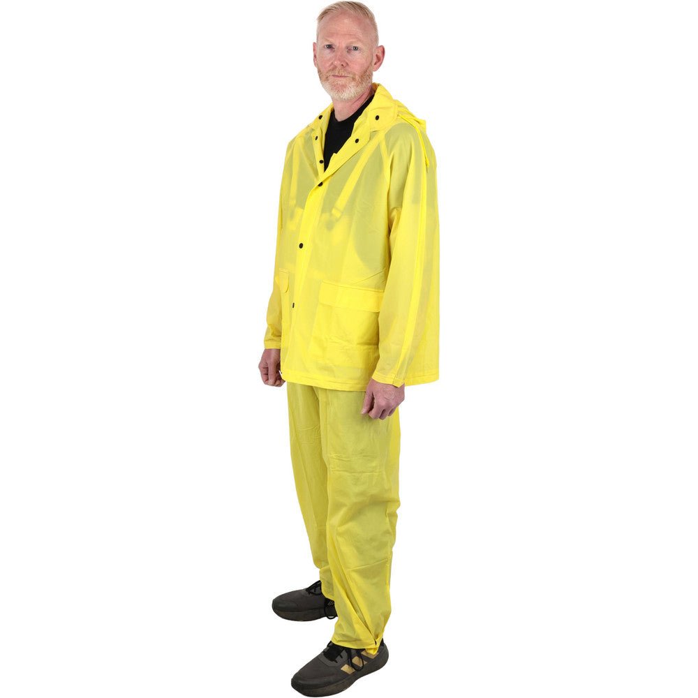 PRO - SAFE P20M3PAL Rain Suit with Pants: Size Large, Non - Hazardous Protection, Yellow, PVC - Lighting Supply Guy
