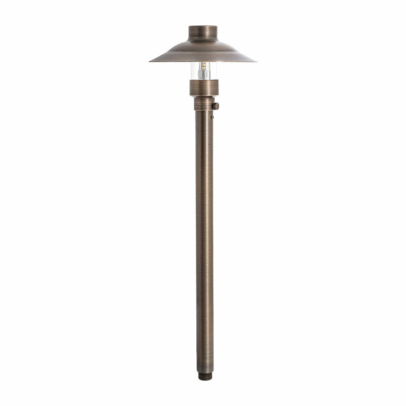 Westgate LA-010-BZ-LEDI 3 watt LED Pagoda Area Light Fixture, 3000K, 200 lumens, 50,000hr life, 12V AC/DC, 1/2" Threaded Knuckle Mount, Antique Bronze Finish