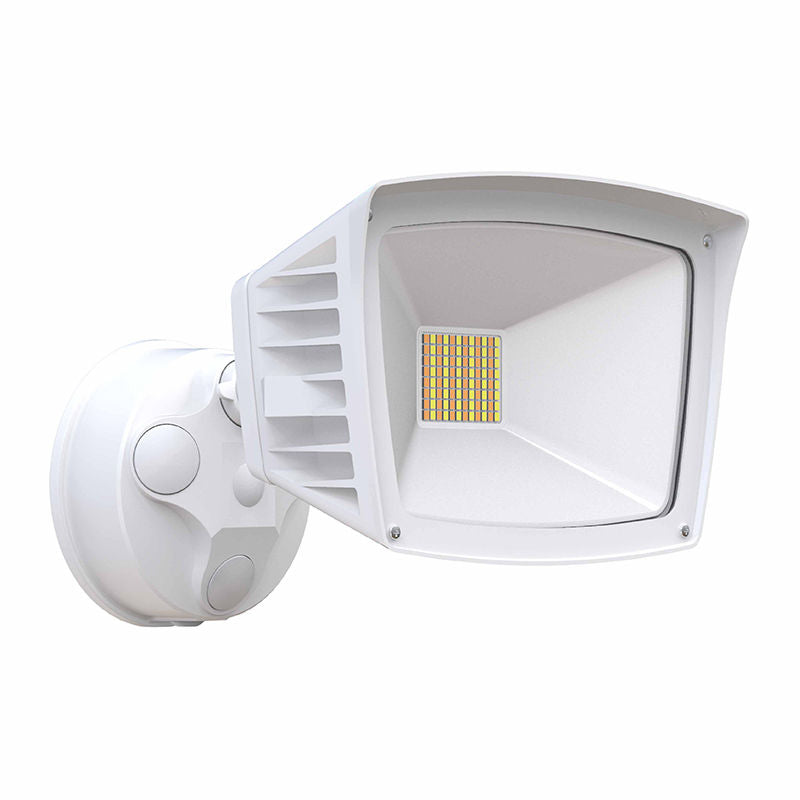 Westgate SL-28W-MCT-WH-D 28 watt LED Security Light Fixture, 3000K/4000K/5000K Color Selectable, 3400 lumens, 70,000hr life, 120 Volt, Dimming, White Finish