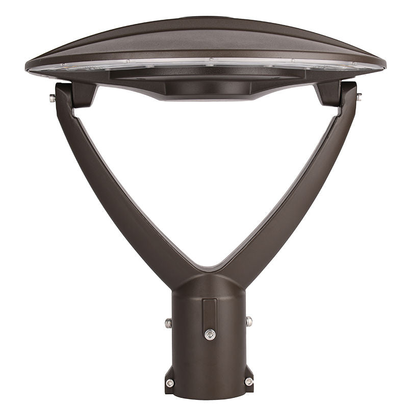 Westgate GPE-60-100W-MCTP-BK 60/80/100w LED Post Top Light Fixture, 16.5"w x 19.5"h, Fits on 3" OD Poles, 30/40/50K, 7800/10400/13000 lumens, 70,000hr life, 7-Year Warranty, 100-277 volt, Bronze Finish, 0-10v Dimming