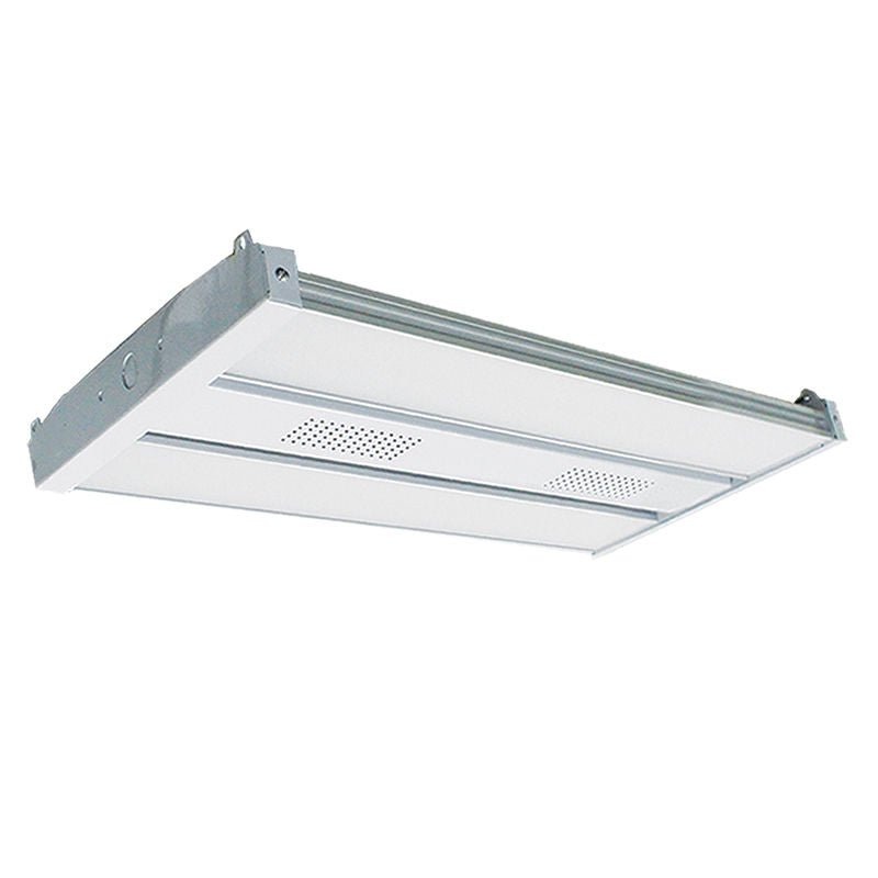 Westgate LLHB4-100W-MP-40K-D 50W/80W/100W Wattage Selectable LED 2' Linear High Bay Fixture, 4000K, 155 lumens per watt, 50,000hr life, 120-277 Volt, 0-10V Dimming, EM Backup & Sensor Ready