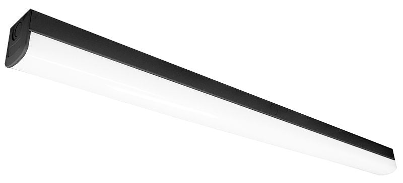 Westgate LSS-4FT-46W-MCTP-BK 29W/34W/39W/46W Wattage Selectable LED 4' Strip Light Fixture, 3500K/4000K/5000K Color Selectable, 5980 lumens, 50,000hr life, 120-277V, 0-10V Dimming, Black Housing