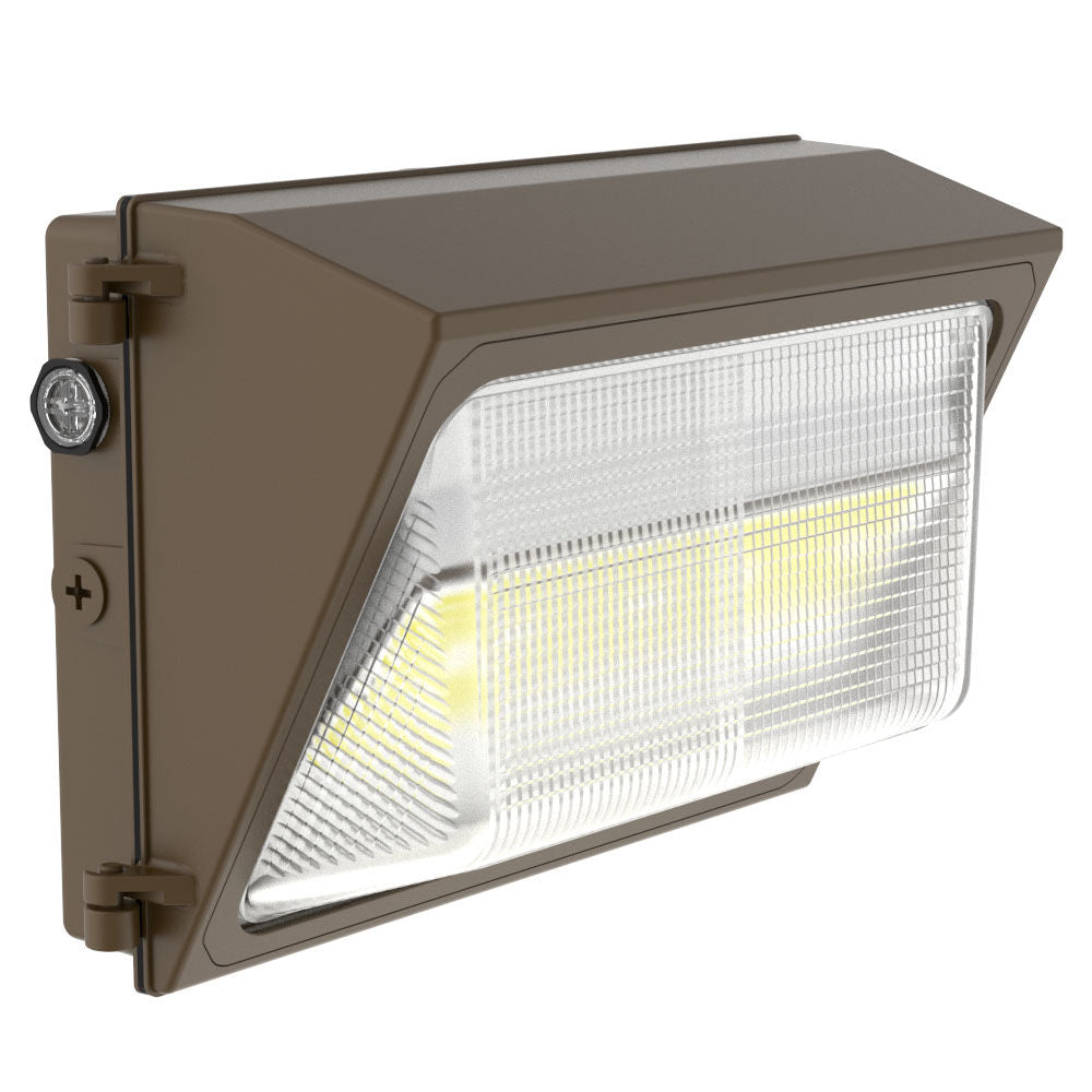 LED Power & 3CCT Adjustable Builder Series Traditional Wall Pack with Photocell, 25W/45W/65W, 3000K/4000K/5000K