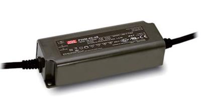 Meanwell PWM-40-24 40 watt Constant Voltage LED Driver, 120-277V Input, 24VDC Output, 0-10V Dimming, IP67 Rated