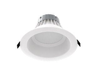 Rab C8R229FAUNVW 22 Watt LED 8" Round Commercial Retrofit Downlight Fixture, 120 - 277V, Field Selectable 3000 - 3500 - 4000 - 5000K, 0 - 10V Dimming, White Finish - Lighting Supply Guy