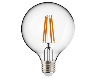 Rab G25 - 5 - E26 - 927 - F - C 5 watt G25 LED Clear Filament Globe Lamp, - Lighting Supply Guy