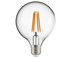 Rab G25-5-E26-927-F-C 5 watt G25 LED Clear Filament Globe Lamp, - Lighting Supply Guy