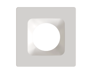 RAB Lighting HAT4SW 4" Square White Smooth Trim - Lighting Supply Guy