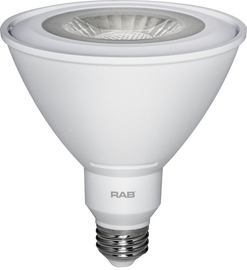 RAB PAR38 - 15 - 840 - 40D - DIM LED,15W,4000K,1050LM,80CRI,DIM,E26, 40* Beam spread,25,000 Hr - Lighting Supply Guy