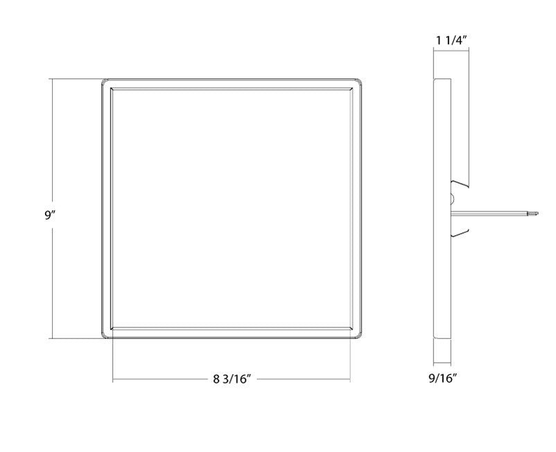 Rab SUMO - S - 9 9" Square LED Surface Mount, CCT - Lighting Supply Guy