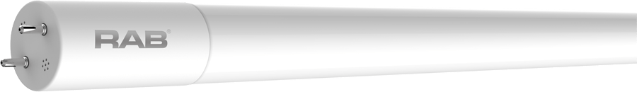 Rab T8 - 12 - 36G - 840 - DE - BYP 8 watt T8 LED Linear Glass Tube, 3' Length, Medium Bi - pin (G13) Base, 4000k, 1450 Lumens, 50,000 Hour Life, 120 - 277 Volt, Double - Ended Ballast Bypass - Lighting Supply Guy