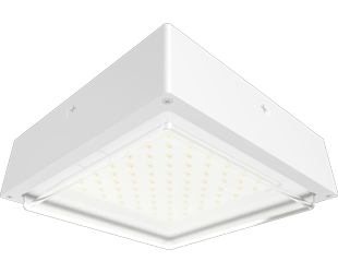 RAB VAN34 - 60W, 60/50/40W VAN34 Serues Field Adjustable Canopy Light with Drop Clear Lens in White - Lighting Supply Guy