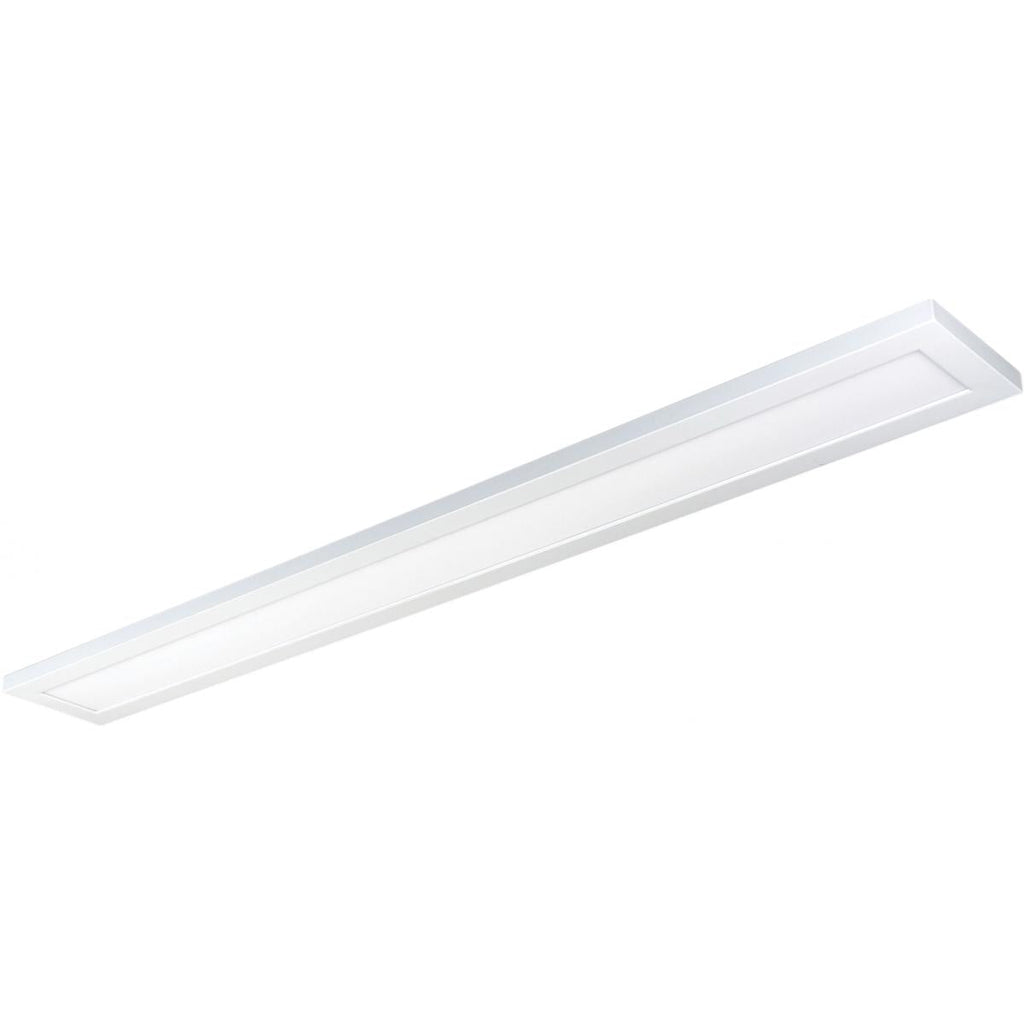 Satco 62 - 1057 40W/LED/5"X48"/FLUSH/3K/WH 40 watt LED 4' Surface Mount Low - Profile Light Fixture - Lighting Supply Guy