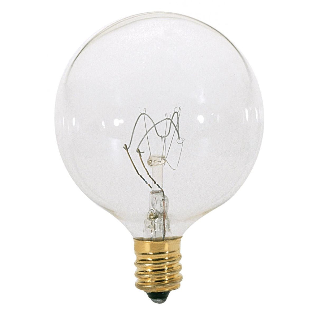 Satco A3922 25G16.5/C 25w Clear G16.5 Incandescent Globe Lamp - Lighting Supply Guy